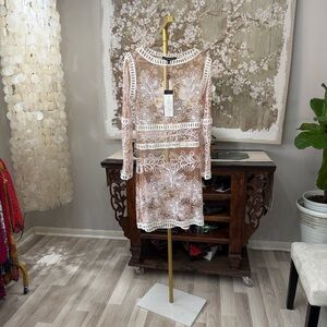 For Love And Lemons Dessert Nights  sheer and white lace dress